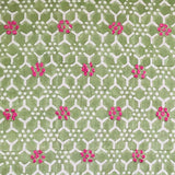 Kali Light Green Embroidered Fabric Sample