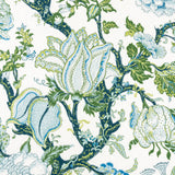 Audrey Blu & Leaf Fabric Sample