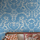 Pomegranate Grand Parchment Byzantine Blue Wallpaper Sample