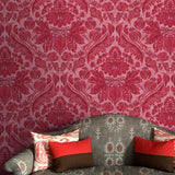 Damaskus Parchment Mulberry Wallpaper Sample