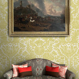 Pomegranate Grand Grasscloth Libyan Lime Wallpaper Sample
