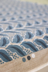 Cassis Denim/Oatmeal Fabric Sample