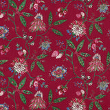 Amilita Floral Fuchsia Red Fabric Sample
