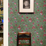 Amalita Floral Green Wallpaper Sample