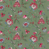 Amalita Floral Green Wallpaper Sample