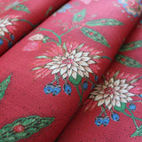 Amilita Floral Fuchsia Red Fabric Sample