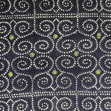 Anushka Deep Blue Embroidered Fabric Sample