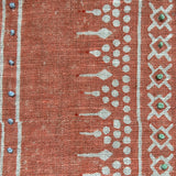 Bela Stripe Coral Embroidered Fabric Sample