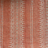 Bela Stripe Coral Embroidered Fabric Sample