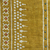 Bela Stripe Gold Embroidered Fabric Sample