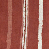 Dabu Stripe Rust Embroidered Fabric Sample