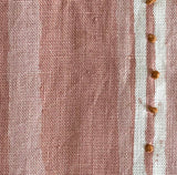 Dabu Stripe Dusty Pink Embroidered Fabric Sample