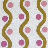 Wiggle Gold & Pink Fabric Sample