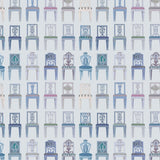 Having a Seat Pale Blue Wallpaper Sample