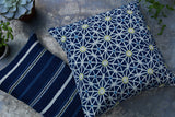 Taraka Indigo Embroidered Fabric Sample