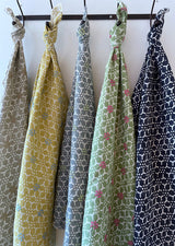 Kali Deep Blue Embroidered Fabric Sample