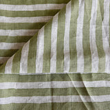Ida Stripe Olive Green Fabric Sample