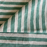 Ida Stripe Deep Turquoise Fabric Sample