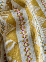 Una Gold Embroidered Fabric Sample