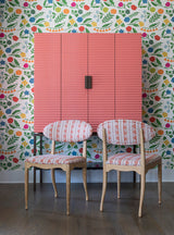 Una Coral Embroidered Fabric Sample