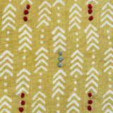 Jiva Mustard Green Embroidered Fabric Sample