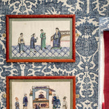 Pomegranate Standard Grasscloth Original Blue Wallpaper Sample