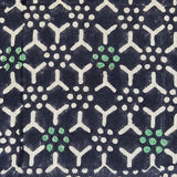 Kali Deep Blue Embroidered Fabric Sample