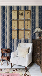 Atria Rus Pacific Blue Wallpaper Sample