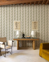 Sielalla Campanula Blue and Sand Wallpaper Sample