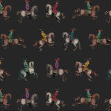 Riding School Black Fabric Sample