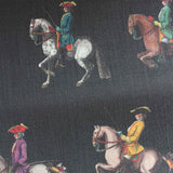 Riding School Black Fabric Sample