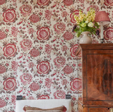 Dahlia Red Wallpaper Sample