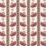 Serafina Stripe Birch White Wallpaper Sample