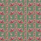 Serafina Stripe Orchard Green Wallpaper Sample