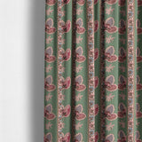Serafina Stripe Orchard Green Fabric Sample