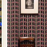 Serafina Stripe Onyx Black Wallpaper Sample