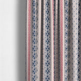 Talka Stripe Blue and Red Fabric Sample