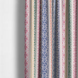 Talka Stripe Multi Coloured Fabric Sample