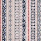 Talka Stripe Blue and Red Fabric Sample