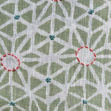 Taraka Moss Green Embroidered Fabric Sample