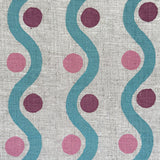 Wiggle Turquoise & Berry Fabric Sample
