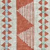 Una Coral Embroidered Fabric Sample