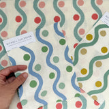 Wiggle Red & Blue Fabric Sample