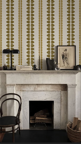 Cabbage Stripe Hazelnut Wallpaper Sample