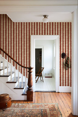 Atria Midi Coral and Cream Wallpaper Sample