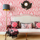 Damasco Red Wallpaper Sample