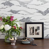Toile De Terrain Graphite Wallpaper Sample