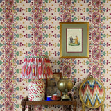 Damas Oat Wallpaper Sample