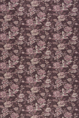 Indiennes Monochrome Aubergine Wallpaper Sample