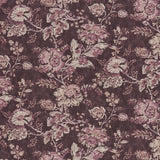 Indiennes Monochrome Aubergine Wallpaper Sample